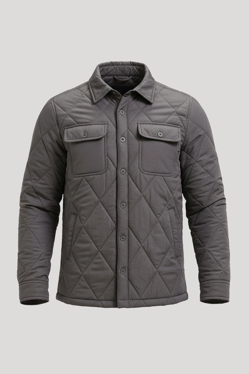 Lightweight Quilted Shirt Jacket