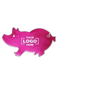 Pig Shape Aluminum Keyring Bottle Opener