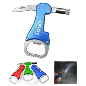 Bottle Opener Flashlight Knife