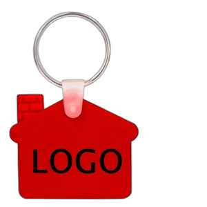 Custom House Shaped Silicone Keychain