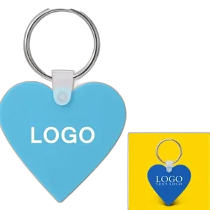 Custom Heart Shaped Silicone Key Tag