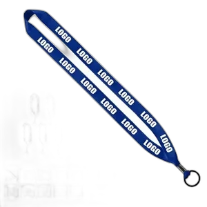 3/4" Polyester Keychain with Metal Crimp & Split-Ring