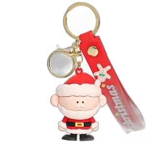 Pvc Cartoon Santa Keychain