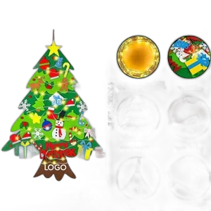 DIY Felt Christmas Tree Set with Ornaments for Kids