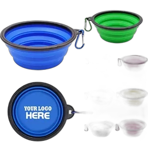 Collapsible Pet Dog Bowl With Carabiner