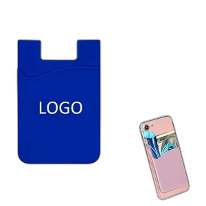 Stick-on Silicone Cell Phone Wallet Card Sleeve