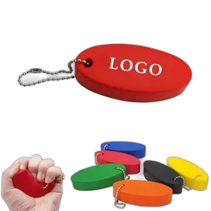 Oval Shaped PU Foam Floating Keychain