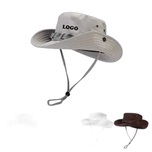 Wide Brim Boonie Sun Hat with Drawstring