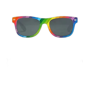 Vintage 80s Style Rainbow Rectangle Sunglasses