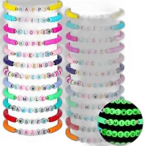 Soft clay color mixing handmade beaded elastic bracelet
