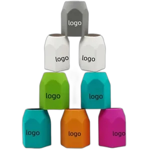 Silicone pen holder simple color geometric desktop storage