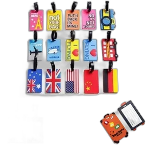 3D PVC silicone luggage tag