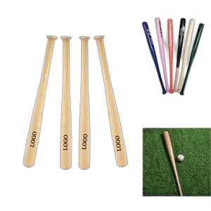 Mini baseball bat raw wood