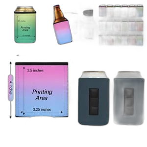12 oz Magnetic Custom Collapsible Neoprene Beer Can Cooler