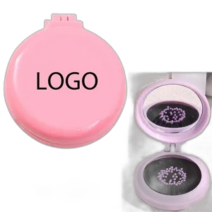 2-in-1 Foldable Travel Mirror Hair Brushes