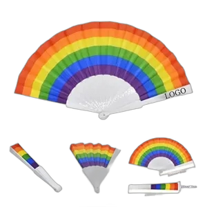 Pride Rainbow Folding Fan