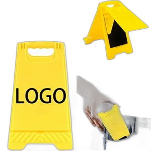 Portable Foldable Warning Sign Phone Holder Stand w/Mirror