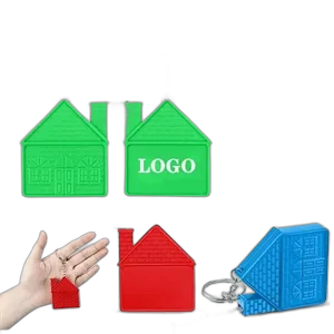 Mini Retractable House-Shaped Tape Measure Key Chain