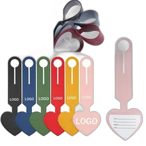 Heart Shaped PU Leather Luggage Bag Tags