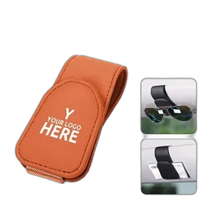 Magnetic Leather Car Sunglass Storage Clip