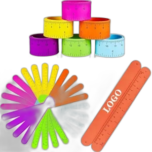 Colorful Silicone Slap Ruler Wristband