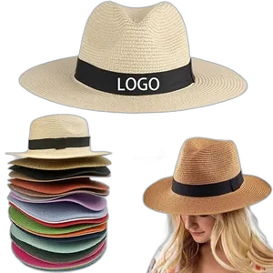 Summer Wide Brim Straw Roll up Beach Sun Hat
