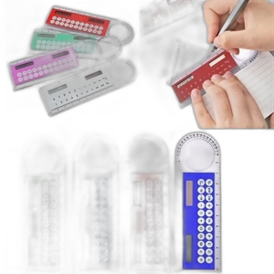 Plastic Ruler with Solar Calculater
