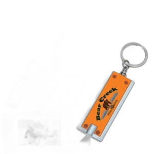 Rectangular LED Flashlight Key Chain