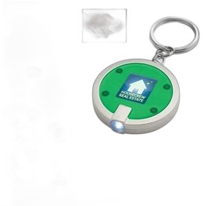 Round LED Flashlight Key Chain