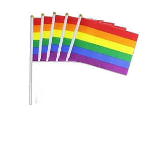 Small Rainbow Hand Flags
