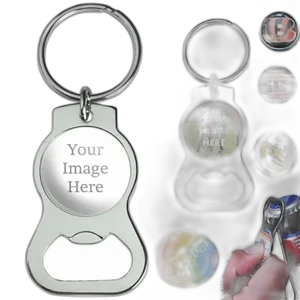 Nickel Keytag w/ Bottle Opener