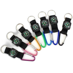 Combo Carabiner Compass Keychain