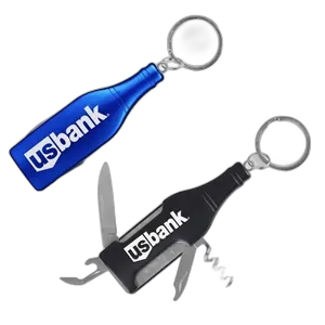 6-in-1 Multi-function Bottle Opener with Key Ring