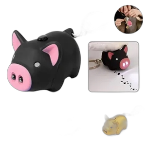 Light Up Pig Keychain