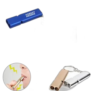 Emergency Survival Double Tube Whistle Keychain