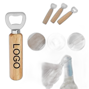 Bartender Wooden Handle Stainless Steel Beer Bottle Openers