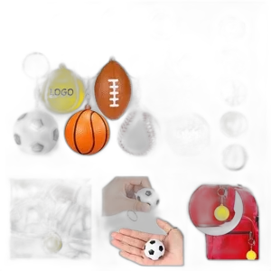 Sports Ball Stress Reliever Keychain