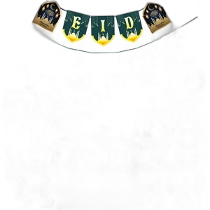 Muslim EID MUBARAK flag pulling star moon spiral Islamic Ram