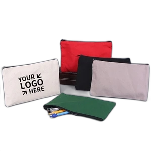 Canvas Travel Pouches Pencil Case Cosmetic Cotton Zipper Bag