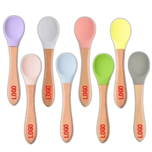 Baby Silicone Bamboo Spoon
