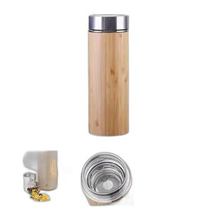 Bamboo Tea Infuser Bottle with Stainless Steel Strainer