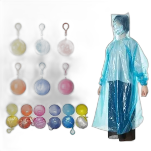 Disposable Emergency Rain Ponchos