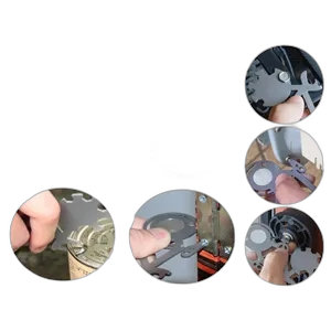 Small Outdoor Survival Tool Gadget Bicycle Shape Pocket Kit