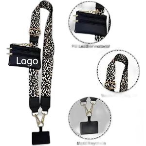 Phone Strap with Zippered Pouch